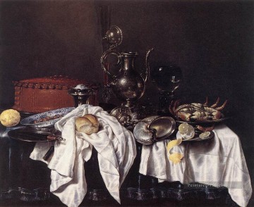  Claesz Peintre - Nature morte avec tarte à l’argent et au crabe Willem Claeszoon Heda
